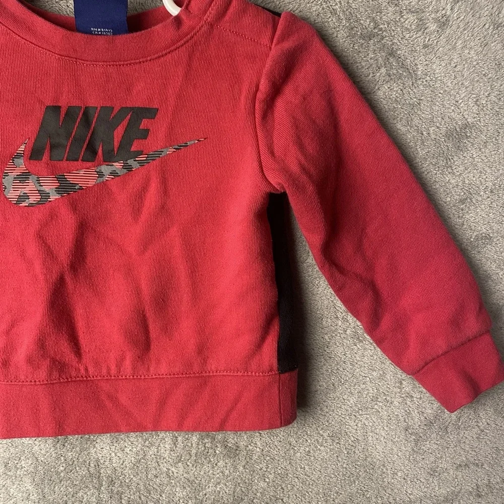 Nike Baby 12M Long Sleeve Red Shirt Sportswear